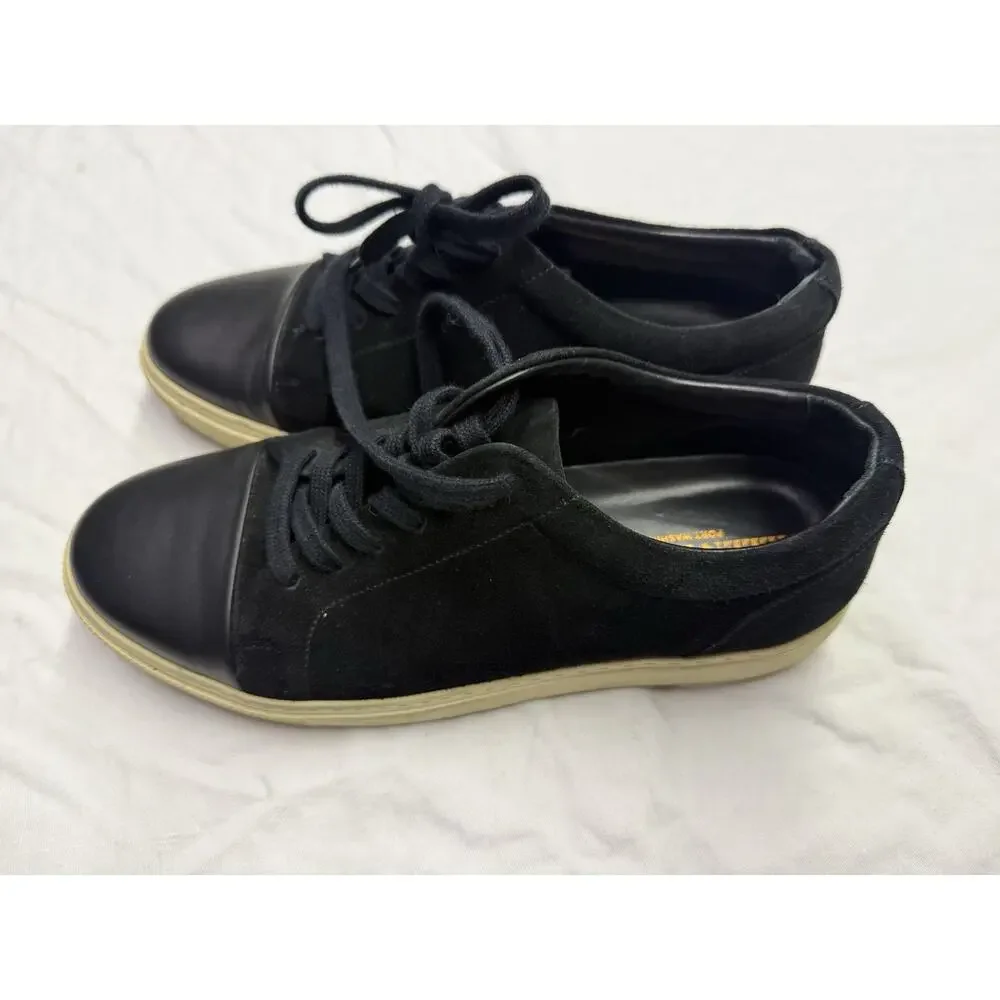 Allen Edmonds "Cooper" sneakers suede leather Men’s Size 8.5 D Black Handcrafted - Picture 6 of 15